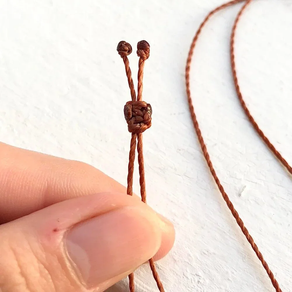 Boho Kyanite Teardrop Honey Glass Beads (Brown) Necklace/Choker - Picture 4 of 4